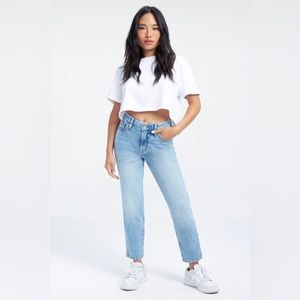 NWT Good American Good Petite Girlfriend Jeans